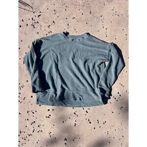 Aerie Green Knit Pullover Sweatshirt Crewneck Cozy Women’s Size Small